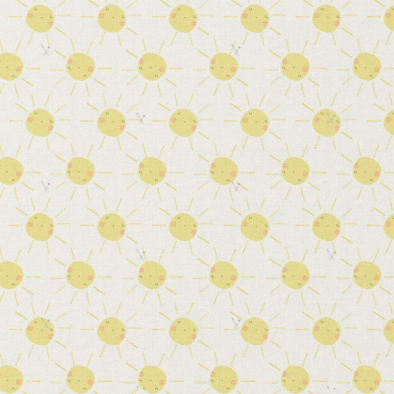 Coated  Cotton SOLEIL Ecru / Yellow